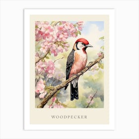 Beatrix Potter Inspired  Animal Watercolour Woodpecker 3 Art Print