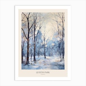 Winter City Park Poster Queens Park Toronto Canada 4 Art Print