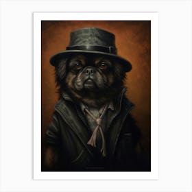 Gangster Dog Pekingese Art Print