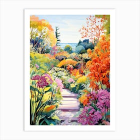 Monets Garden, Usa In Autumn Fall Illustration 0 Art Print
