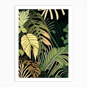 Jungle Foliage 2 Light Rousseau Inspired Art Print