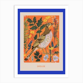 Spring Birds Poster Grouse 2 Art Print