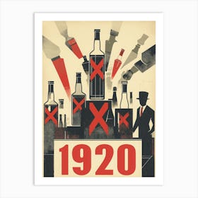 Aihrgdesign A Vintage Poster Symbolizing The Beginning Of Pro 46c0b701 E43c 452d B199 30184264d665 3 Art Print