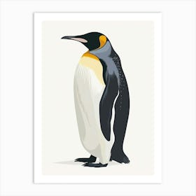 King Penguin Cuverville Island Minimalist Illustration 3 Art Print