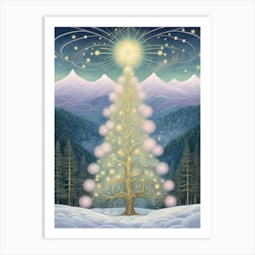 Magical Christmas Tree Art Print