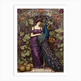 Fig And Peacock Purple Walter Crane Art Print 1 1 Art Print