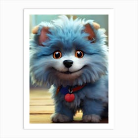 Blue Dog Art Print