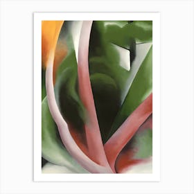 Georgia O'Keeffe - Birch and Pine Trees Pink ,1925 Art Print