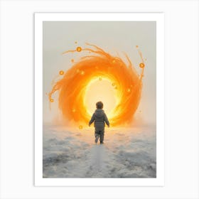 Child In The Snow Art Print