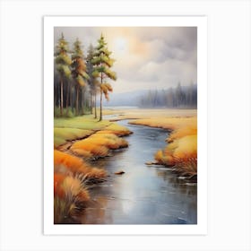 Autumn Landscape Painting . 2 Art Print