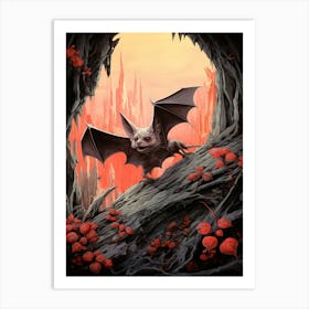 Lesser Bulldog Bat Painting 4 Art Print