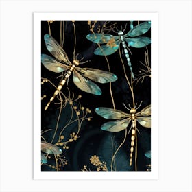 Dragonflies 1 Art Print