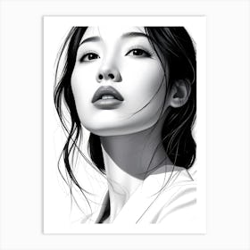 Portrait Of A Asian Woman Art Print