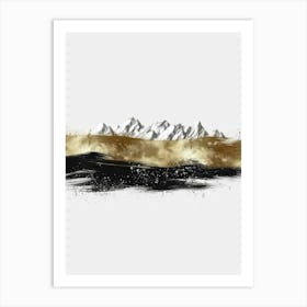 Gold And Black Canvas Print 4 Art Print