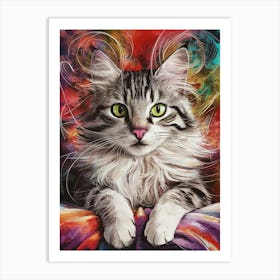 Cat Painting Art Print