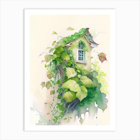 Poison Ivy Growing On House Pop Art 2 Art Print