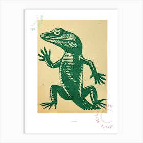 Monsters And Beaded Lizard Bold Block 1 Poster Art Print