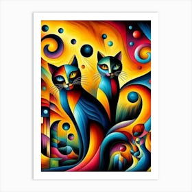 Two Cats 1 Art Print