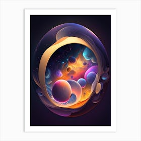 Galaxy Cluster Comic Space Space Art Print