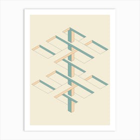 Unsupported Impossible Object Abstract Minimal Art Print