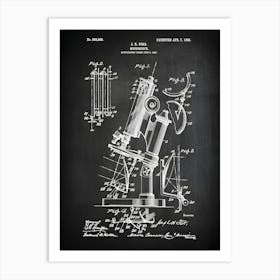 Microscope Science Gift, Gift For Doctor, Cm8681 Art Print