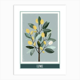 Lime Tree Flat Illustration 5 Poster Art Print