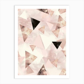 Pink Triangles Wallpaper Art Print