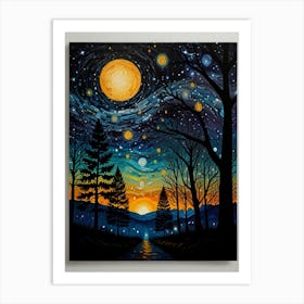 Starry Night 215 Art Print