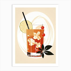Mai Tai Floral Infusion Cocktail 8 Art Print