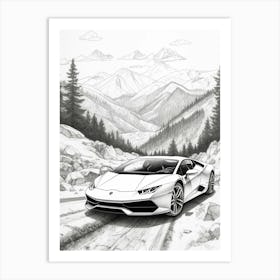 Lamborghini Huracan Tropical  3 Art Print