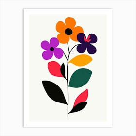 Flowers On A White Background 17 Art Print