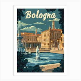 Aihrgdesign A Classic 1960s Travel Poster For Bologna Showcas 20496385 08a3 4f43 859b 32b0508a3697 1 Art Print