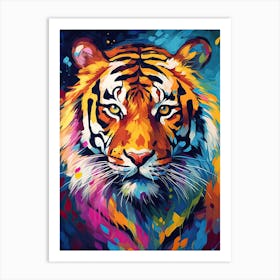 Tiger Art In Expressionism Style 4 Art Print