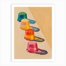 Jelly Still Life Beige Background Art Print