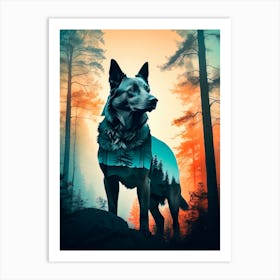 wolf in the forest 1 Art Print