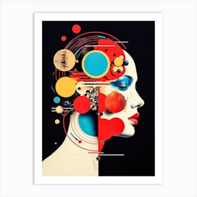 Abstract Illustration Of A Woman And The Cosmos 5 Art Print