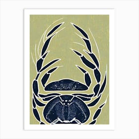 Blue Crab II Linocut Art Print
