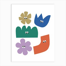 Friendly Shapes Art Print