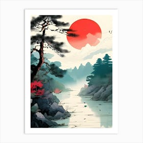 Japanese Landscape Painting 1 Art Print