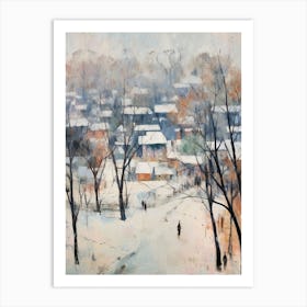 Winter City Park Painting Ditan Park Beijing 3 Art Print