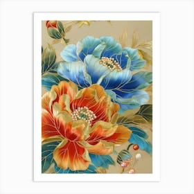 Chinese Flower Painting 17 Art Print