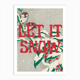 Let It Snow Christmas Art Print