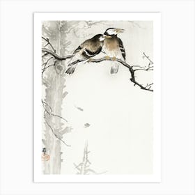 Two Gray Starlings (1900 1936), Ohara Koson Art Print