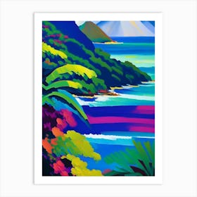 Kauai Hawaii Colourful Painting Tropical Destination Art Print