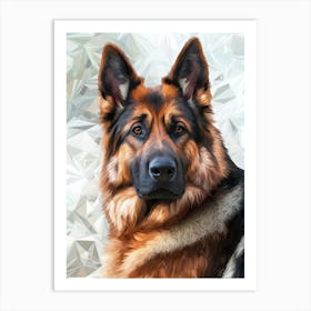 German Shepherd.Generated AI. Art Print Art Print