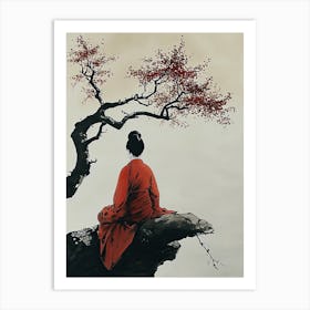 Asian Woman 34, Minimalism Art Print