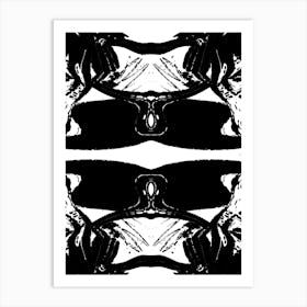 Black And White Abstract 3 Art Print