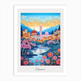 Poster Of Florence, Illustration In The Style Of Pop Art 4 Art Print