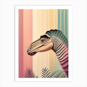 Maiasaura Pastel Dinosaur Art Print