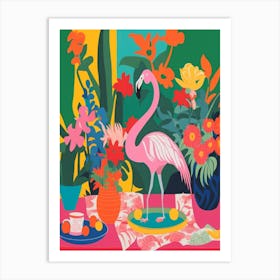 Flamingo Matisse Style Matisse Style Art Print